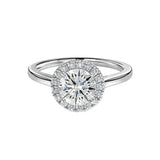 50 Pointer Round Lab Diamond Wedding Solitaire Ring in Gold