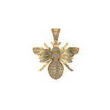 Insect Diamond Pendant 10k Solid Gold - 1.29 CTW