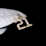 Number Diamond Pendant | 21 Natural Diamond Pendant - 1.51 CTW