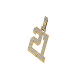 Number Diamond Pendant | 21 Natural Diamond Pendant - 1.51 CTW