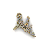 Custom Letter 10K Solid Gold Diamond Pendant - 1.12 CTW