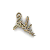 Custom Letter 10K Solid Gold Diamond Pendant - 1.12 CTW