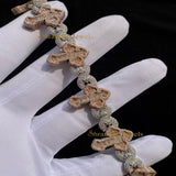 Men's VVS Natural Diamond CROSS Bracelet