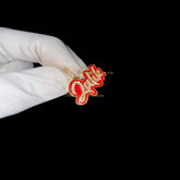 Custom Enamel Necklace Charms | Glow in Dark Letter Pendant - 0.40 CTW