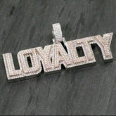 Custom Two Tone Letter Diamond Pendant - 3.55 CTW