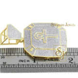 Ancient ANKH Dog Tag Diamond Pendant - 3.34 CTW