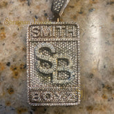 Men's Custom SB Dog Tag Diamond Pendant - 2.98 CTW