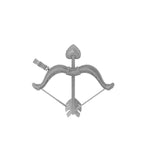 Cupid love arrow diamond Pendant 14K solid gold - 3.19 CTW