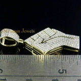 Men's FIST Pendant 14k solid gold - 1.66 CTW