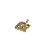 100 emoji Letter Diamond Pendant 14k Solid Gold - 3.20 CTW