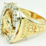 Luxury Diamond Horseshoe Ring in 14k Solid Gold