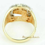 Luxury Diamond Horseshoe Ring in 14k Solid Gold