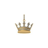 Men's Crown Pendant 14K Solid Gold - 1.11 CTW