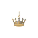 Men's Crown Pendant 14K Solid Gold - 1.11 CTW
