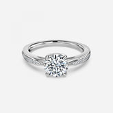 Eagle Claw Round Diamond Engagement Ring