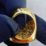 Custom Letter Diamond Ring 14k Solid Gold