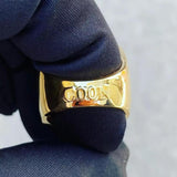 Custom Letter Diamond Ring 14k Solid Gold