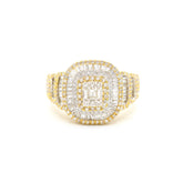 Men’s Baguette Diamond Ring 14k Solid Gold