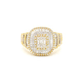 Men’s Baguette Diamond Ring 14k Solid Gold