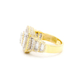Men’s Baguette Diamond Ring 14k Solid Gold