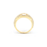 Cuban Diamond Ring 14k Solid Gold