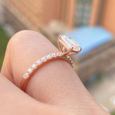 Women Emerald Solitaire Diamond Ring