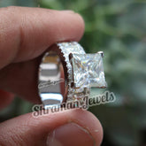 Women’s Princess Diamond Ring 14k Solid Gold