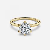 Round Brilliant 6 Claw Engagement Ring