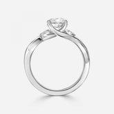 Round & Marquise Cut Diamond Engagement Ring