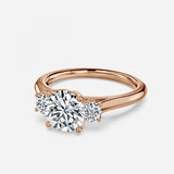 Round Cut Trilogy Engagement Ring