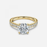 Round Diamond Micro Pave Setting Ring