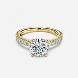 Round Diamond Micro Pave Setting Ring