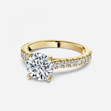 Round Diamond Micro Pave Setting Ring