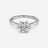 Six Prong Solitaire Engagement iced out Ring