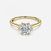 Six Prong Solitaire Engagement iced out Ring