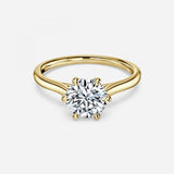 Six Prong Solitaire Engagement iced out Ring