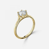 Six Prong Solitaire Engagement iced out Ring