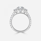 Three stone Gwen Round Engagement Ring