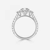 Three stone Gwen Round Engagement Ring