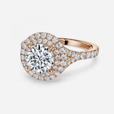 Double Halo Diamond Engagement Ring