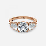 Seven Stone Round cut Engagement Ring