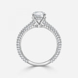 Round Hidden Halo of Small Diamond Ring