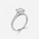 Round Cut Tapered Diamond Engagement Ring