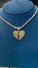 Broken Heart Ruby & Diamond Pendant 14K Solid Gold - 4.10 CTW