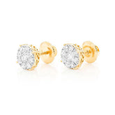 Round Diamond Cluster Earrings – 1.5 CTW