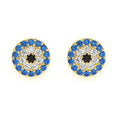 Black And Blue Diamond Earrings – 1.5 CTW