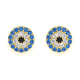 Black And Blue Diamond Earrings – 1.5 CTW