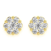 Diamond Cluster Earrings – 1 CTW
