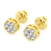 Diamond Cluster Earrings – 1 CTW