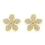 Flower Diamond Earrings – 1.4 CTW